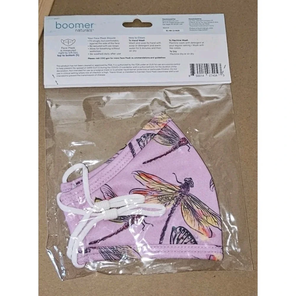 Boomer Naturals Reusable Floral Mask for Children 8-12 Years Butterflies 579,631